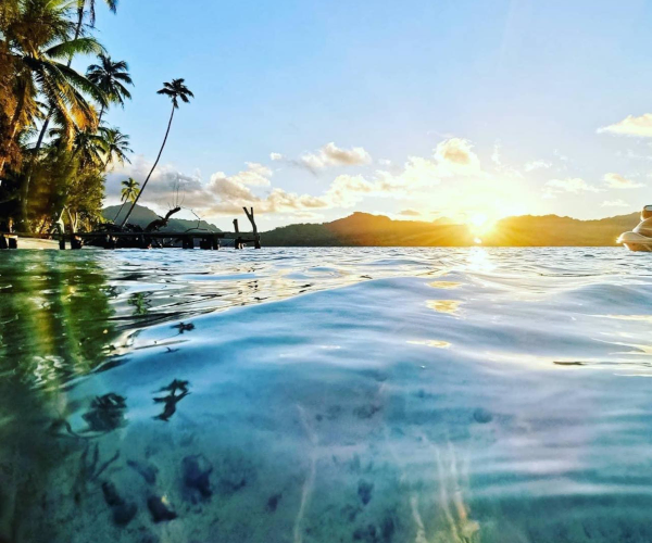 Activité jet-ski dans le lagon de Taha'a et Raiatea